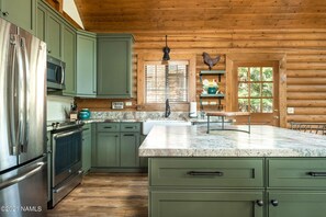 Large and open kitchen makes meal prep a breeze.