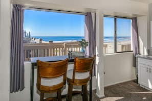 Enjoy your coffee or breakfast while admiring the view