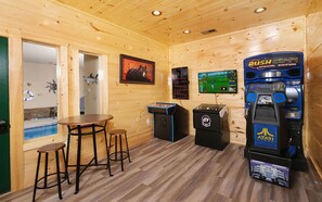 Enjoy endless fun in the game room with arcade classics and more entertainment!