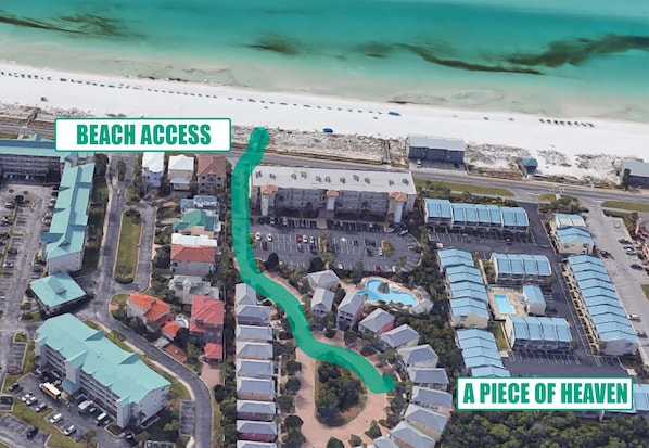 A Piece of Heaven Beach Access Map 