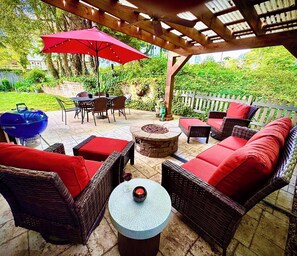 Private backyard gardens and pergalo