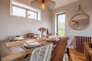 Thainstone House, Brancaster:  Stylish dining area