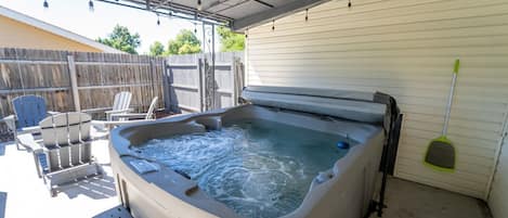 Relax in the hot tub!