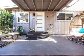 Private Patio Entrance with covered parking