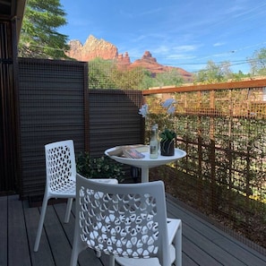 Private Patio dining with Red Rock views.