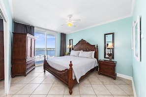 Master bedroom features a private balcony overlooking the Little Lagoon & en suite bath.