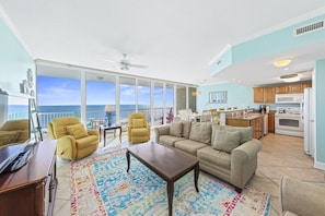 Floor-to-ceiling, wall-to-wall ocean views from all over the living space!