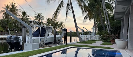 Pool view of Snake Creek, welcome to Islamorada 