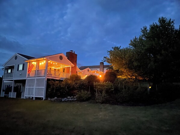 View from backyard-relax on the balcony or porch with views of the stadium!  