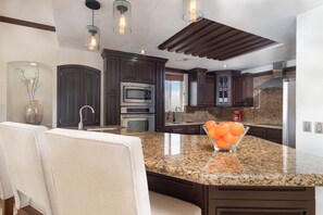 The kitchen island