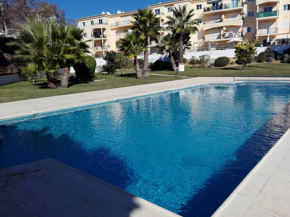 Piscina e jardim do condominio privado