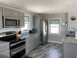 Fully stocked kitchen