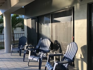 Upstairs Porch with canal view. Great place to watch the sunrise.