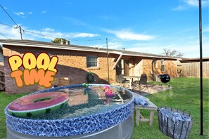 Stock tank pool for soaking in the sun!