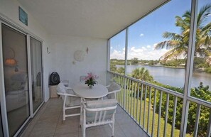 Screened Balcony overlooking Gottfried Creek