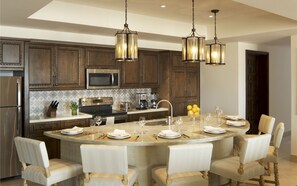 Full Kitchen with stainless steel appliances
