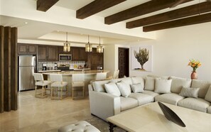 Living Room and Kitchen Area