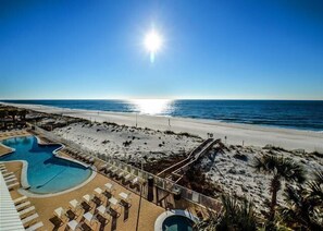 Balcony - Enjoy endless views of the Gulf from this 4th floor, Beach Front unit.