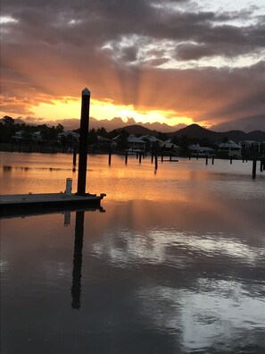 Sensational sunsets from private Marina deck