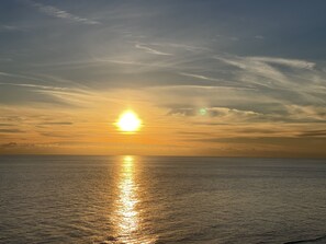 Beautiful sunset from the balcony 