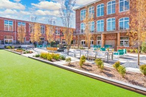 Outdoor BBQ and common area.