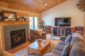 Fireplace for curling up in the evenings...