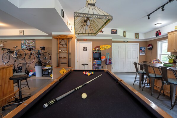 Pool table in Bon Jodi's Bar
