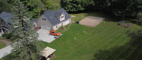 drone pic of the yard/house