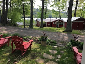 ADK chairs are perfect for relaxing in and enjoying the view of the lake.