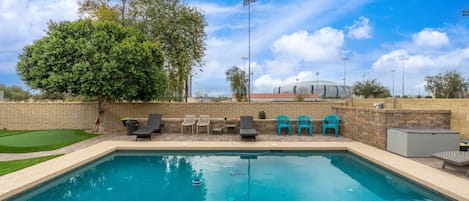 Heated Pool with Statefarm Stadium in background