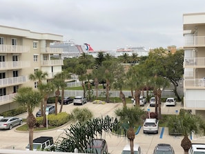 View of Cruise Ship from Breakfast Room Window