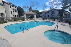 Second Community Pool and Hot Tub steps away from the unit!