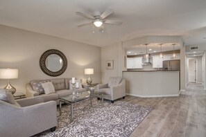 Nice open concept for the Living, dining and kitchen area