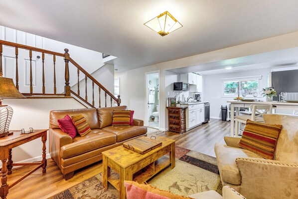 Colorado Springs Vacation Rental | 2BR | 1BA | Stairs to Access | 850 Sq Ft