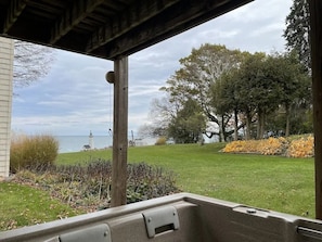 Lake views from the hot tub!