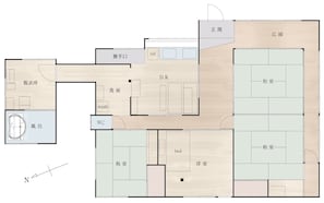 123 square meters, one-story and spacious.
