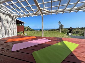 Please feel free to use the yoga mats.