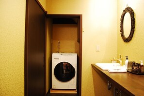 With dry washing machine