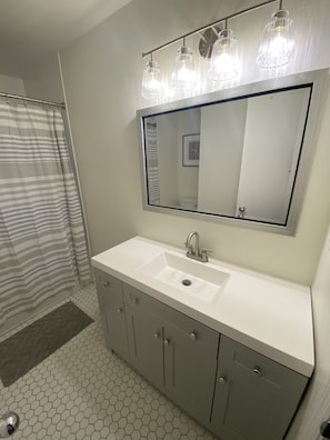 Newly renovated primary bathroom. Very spacious!
