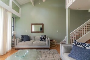 Living Room, Indoors, Furniture, Home Decor, Staircase
