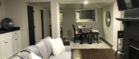 Open Living and Dining areas