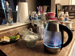 complimentary tea and coffee for your convenience