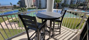 Furniture, Chair, Table, Dining Table, Balcony
