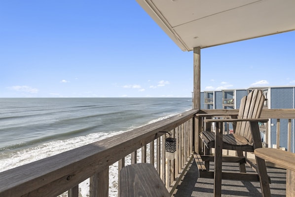 Ocean Front Balcony at High Tide