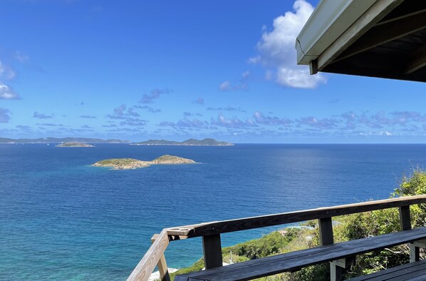 Upper Deck - View of Johns Folly, St John East End, and British Virgin Islands