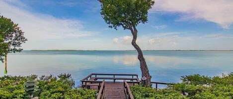 Walk out with a glass of wine and enjoy the beautiful Florida bay