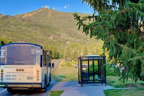 Town of Steamboat bus stop located next to the complex - catch a ride to the mountain or Town!