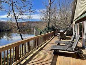 Brand new outdoor furniture with relaxing river view.