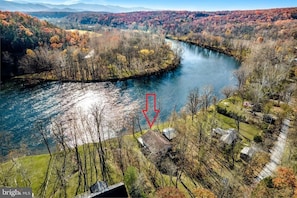 Located just a few feet from the river.