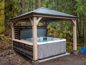 Private outdoor hot tub